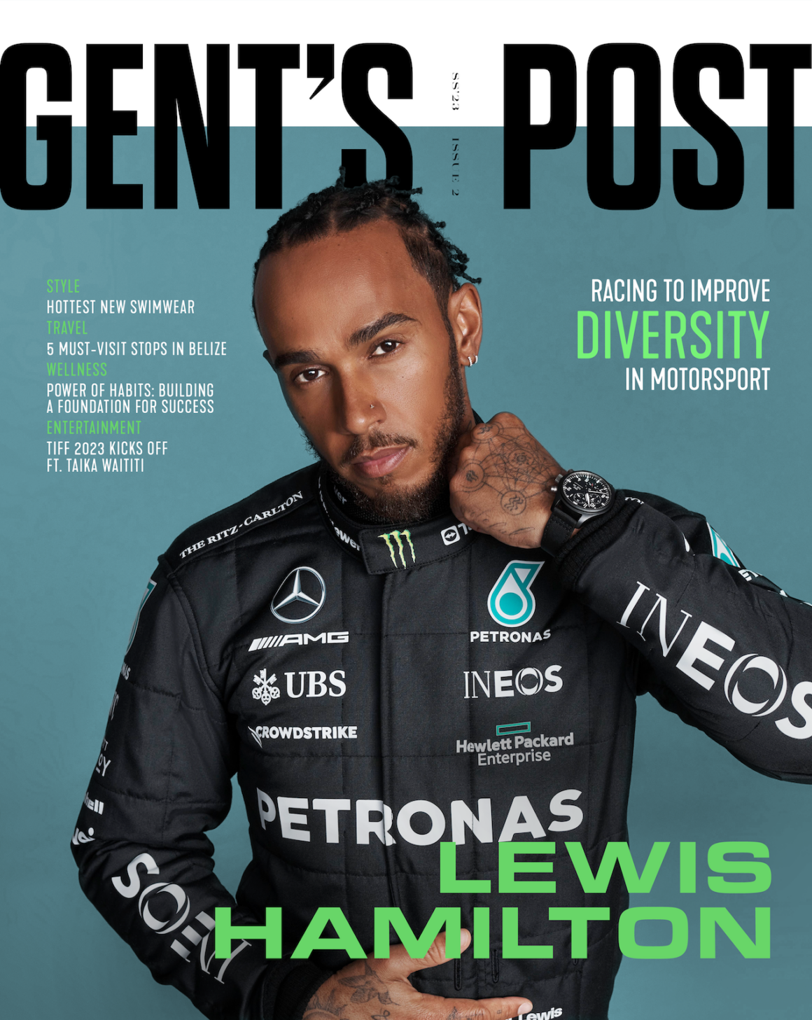 Lewis Hamilton F1 Formula One Race Car Driver Mercedes-Benz Canada Canadian Grand Prix Gent's Post Cover Story
